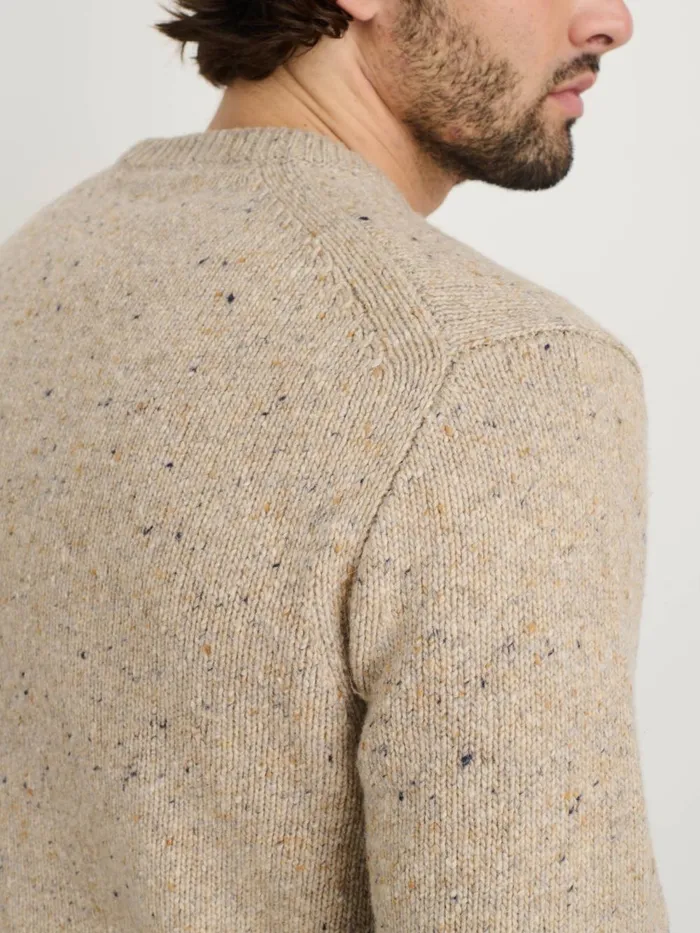 Alex Mill Sweaters Sweatshirts Men Donegal Crewneck Sweater Oatmeal