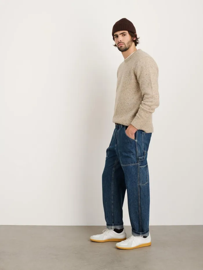 Alex Mill Sweaters Sweatshirts Men Donegal Crewneck Sweater Oatmeal