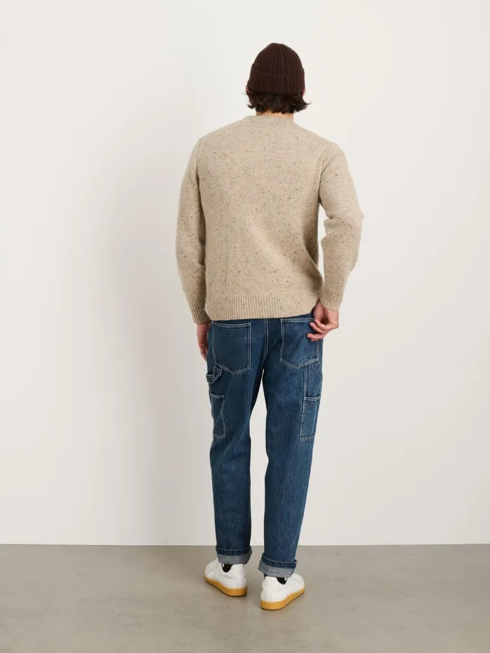 Alex Mill Sweaters Sweatshirts Men Donegal Crewneck Sweater Oatmeal