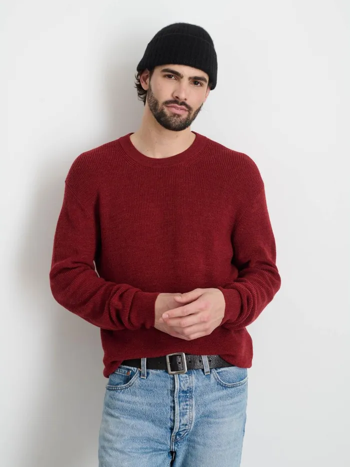 Alex Mill Sweaters Sweatshirts Men Hank Crewneck Sweater In Wool Heather Amber Alex Mill Sweaters Sweatshirts Men Hank Crewneck Sweater In Wool Heather Amber