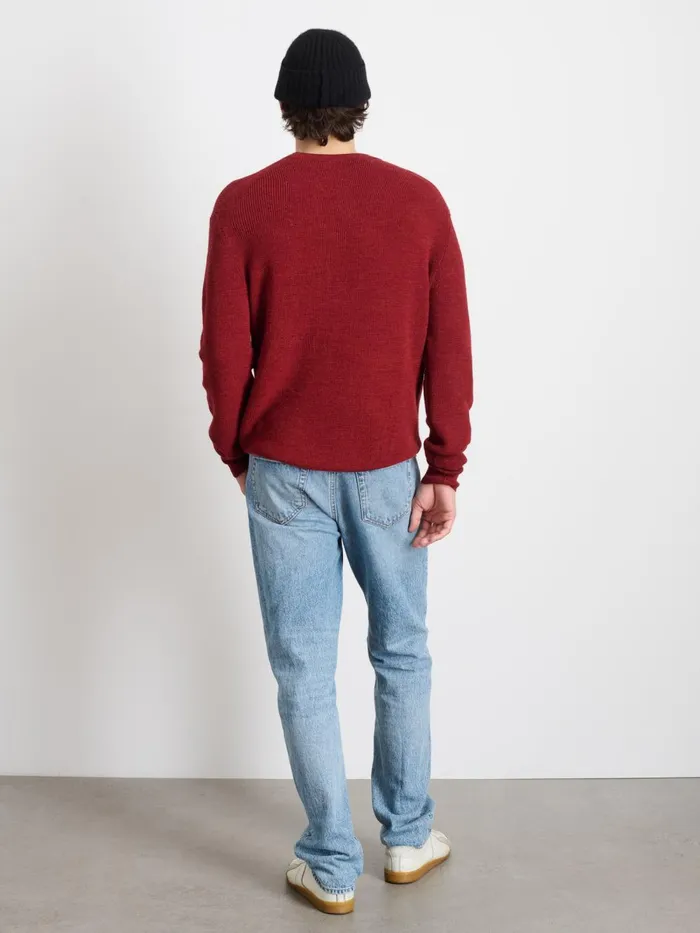 Alex Mill Sweaters Sweatshirts Men Hank Crewneck Sweater In Wool Heather Amber Alex Mill Sweaters Sweatshirts Men Hank Crewneck Sweater In Wool Heather Amber