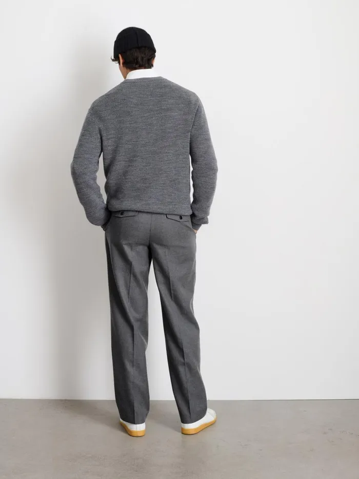Alex Mill Sweaters Sweatshirts Men Hank Crewneck Sweater In Wool Heather Grey Alex Mill Sweaters Sweatshirts Men Hank Crewneck Sweater In Wool Heather Grey