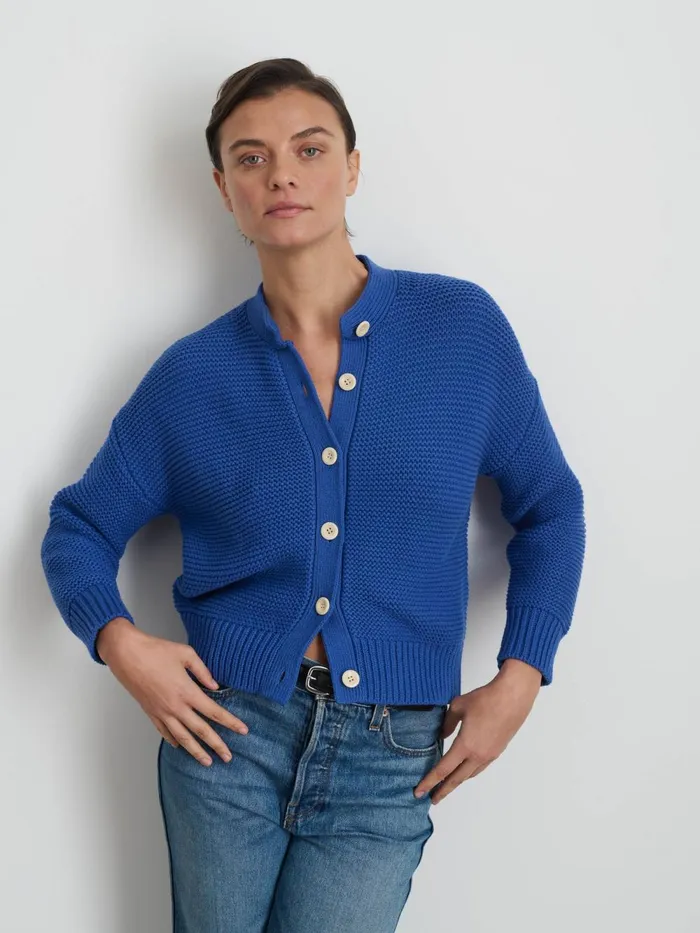 Alex Mill Sweaters Women Nico Cardigan In Cotton Cosmic Blue