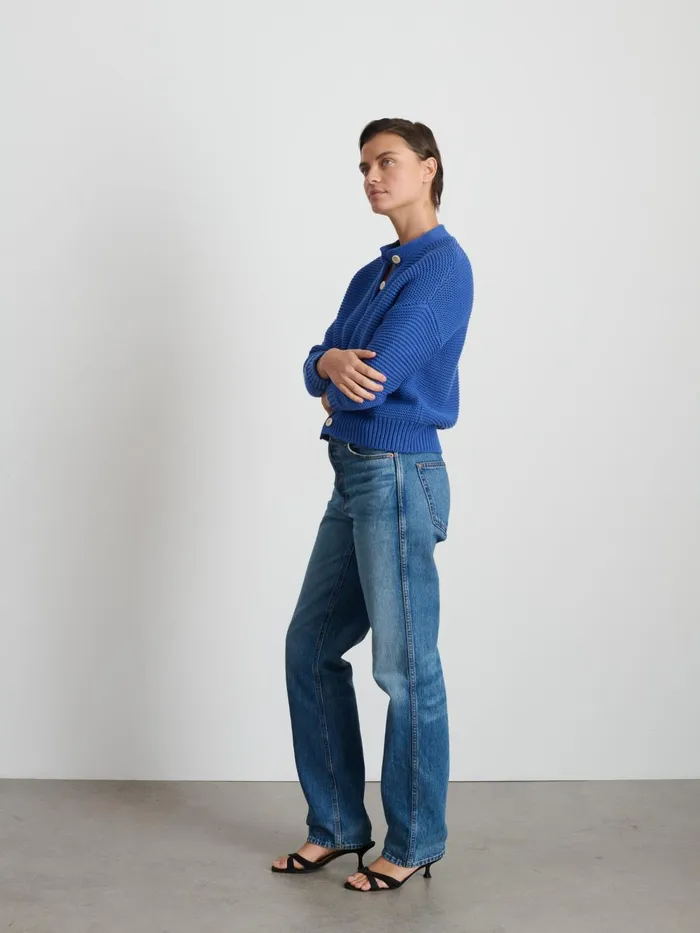 Alex Mill Sweaters Women Nico Cardigan In Cotton Cosmic Blue