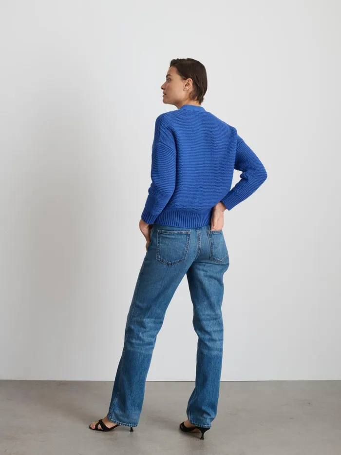 Alex Mill Sweaters Women Nico Cardigan In Cotton Cosmic Blue