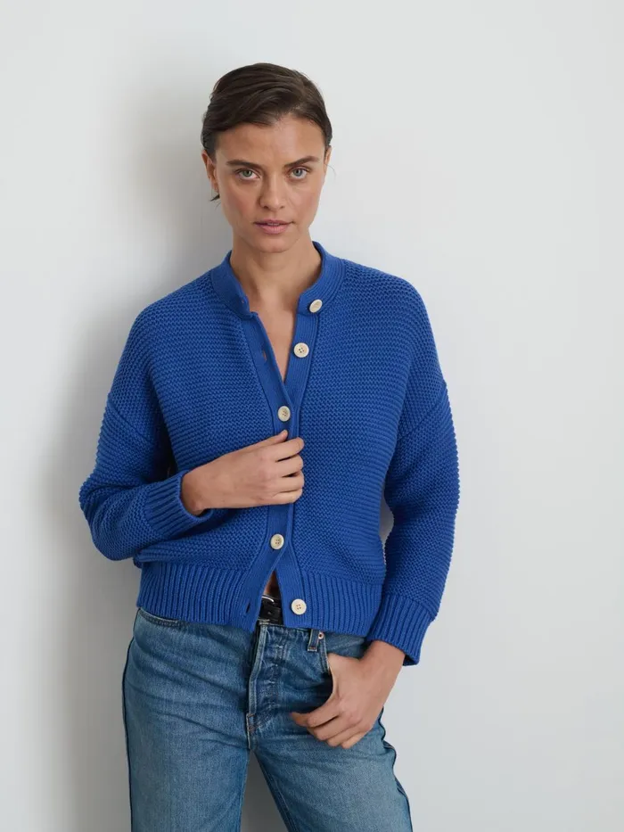 Alex Mill Sweaters Women Nico Cardigan In Cotton Cosmic Blue