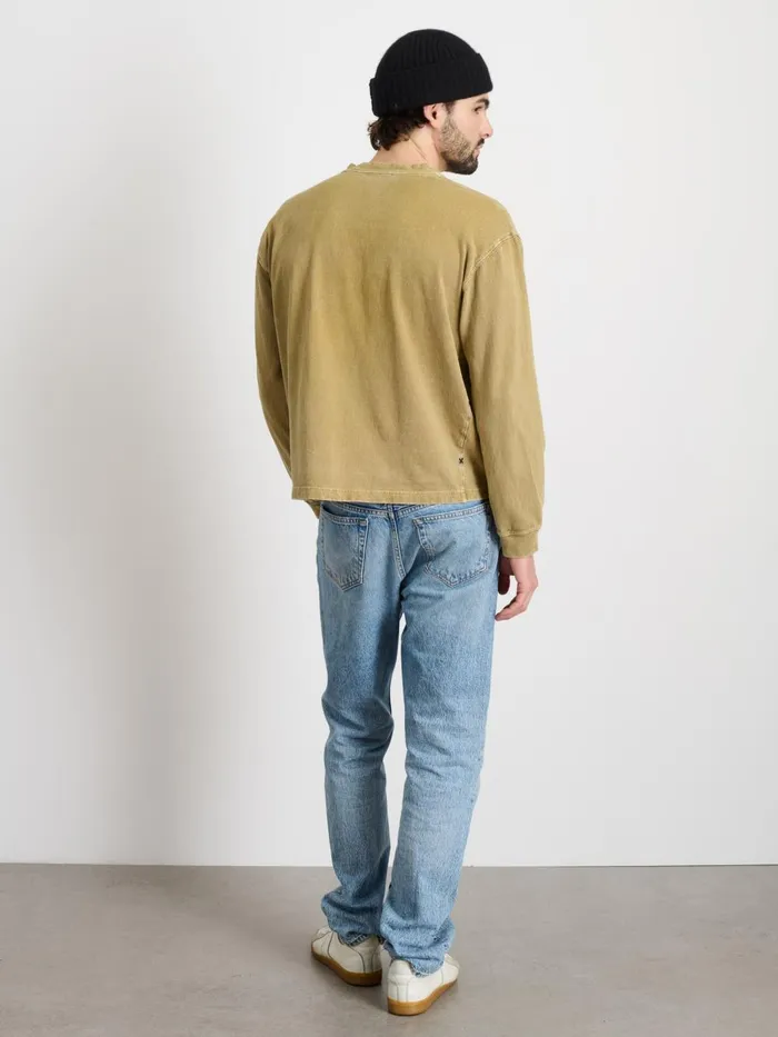 Alex Mill Tees Polos Men Alan Henley In Heavyweight Cotton Khaki