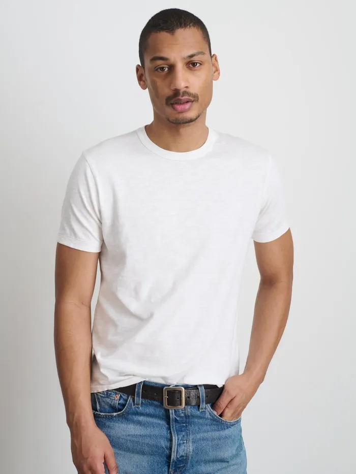 Alex Mill Tees Polos Men Standard TShirt In Slub Cotton White
