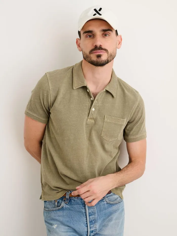 Alex Mill Tees Polos Men Vintage Wash Polo Bay Leaf
