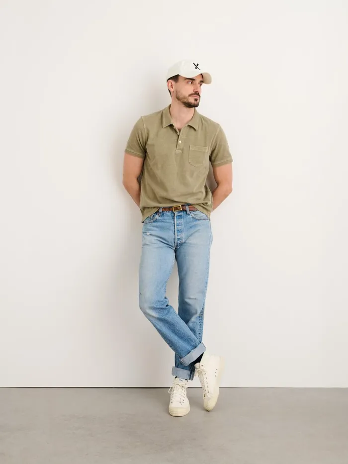 Alex Mill Tees Polos Men Vintage Wash Polo Bay Leaf