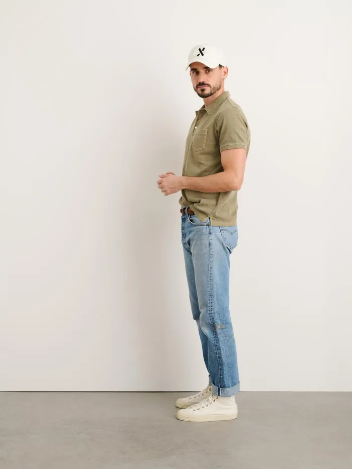 Alex Mill Tees Polos Men Vintage Wash Polo Bay Leaf