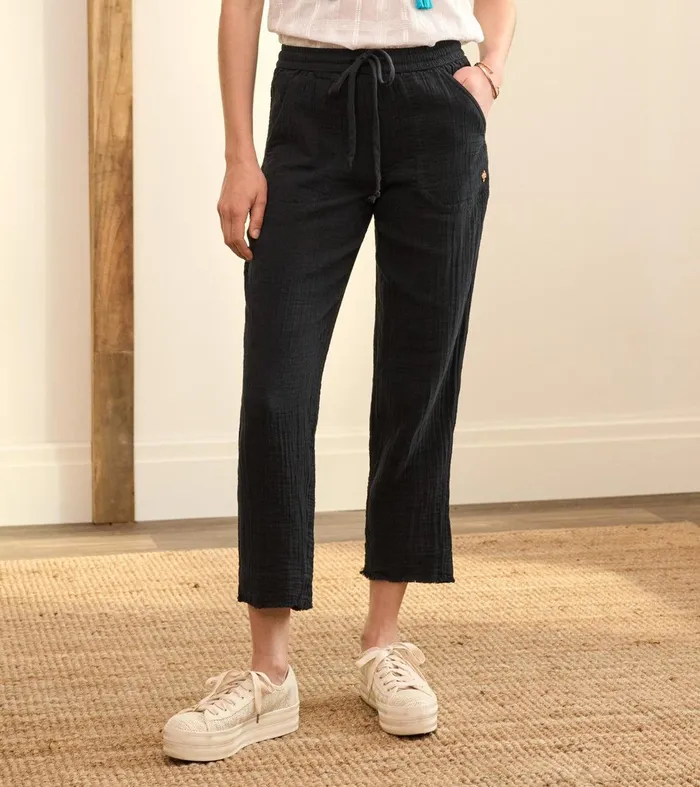 Ally Bonded Gauze Joggers 8211 Black Hatley