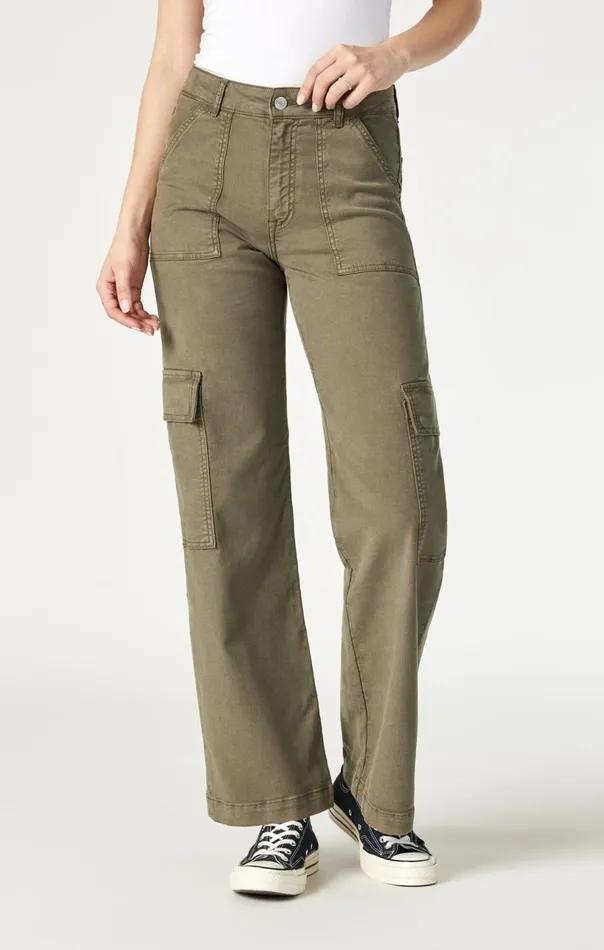 Alva Straight Cargo Pants In Capers Luxe Twill Women Mavi Jeans Pants Alva Straight Cargo Pants In Capers Luxe Twill Women Mavi Jeans Pants
