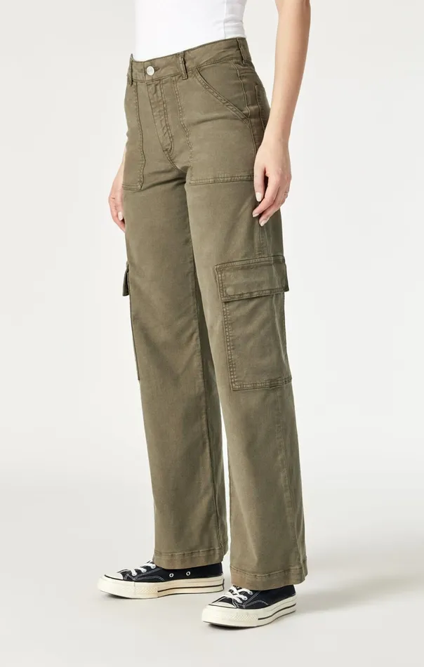Alva Straight Cargo Pants In Capers Luxe Twill Women Mavi Jeans Pants Alva Straight Cargo Pants In Capers Luxe Twill Women Mavi Jeans Pants