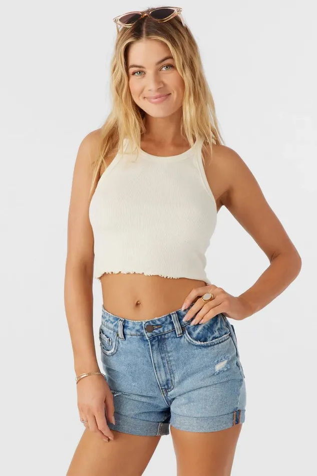 ALYX RIB KNIT TANK TOP Winter White Women O039NEILL Collections