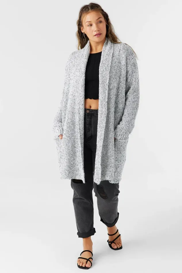 AMARA LONG CARDIGAN SWEATER Winter White Women O039NEILL Clothing
