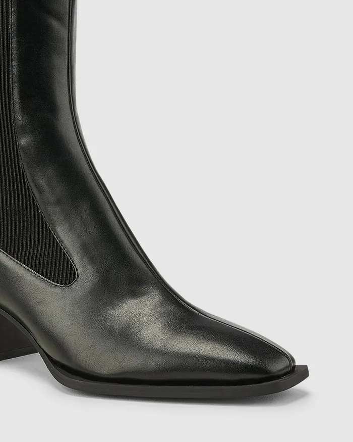 Ankle Boots Women DNA Black Smooth Ankle Boots NOVO Shoes Ankle Boots Women DNA Black Smooth Ankle Boots NOVO Shoes