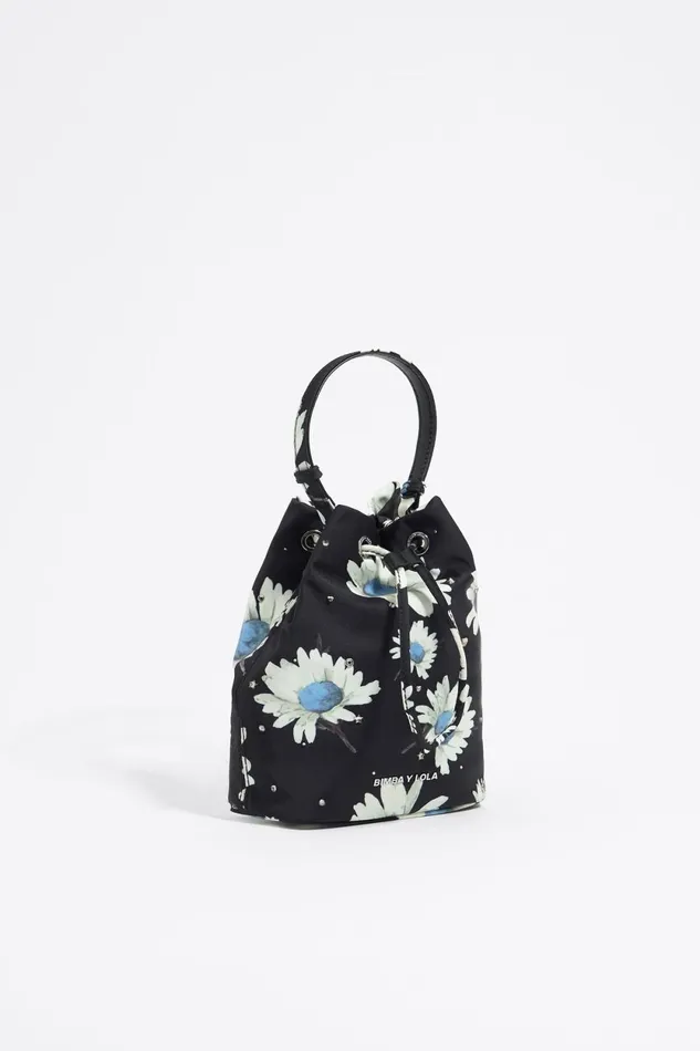 Anthracite Satin Daisy Crystal Bucket Bag Daisy Anthracite Xs Women Bimba Y Lola Mini Bags Anthracite Satin Daisy Crystal Bucket Bag Daisy Anthracite Xs Women Bimba Y Lola Mini Bags