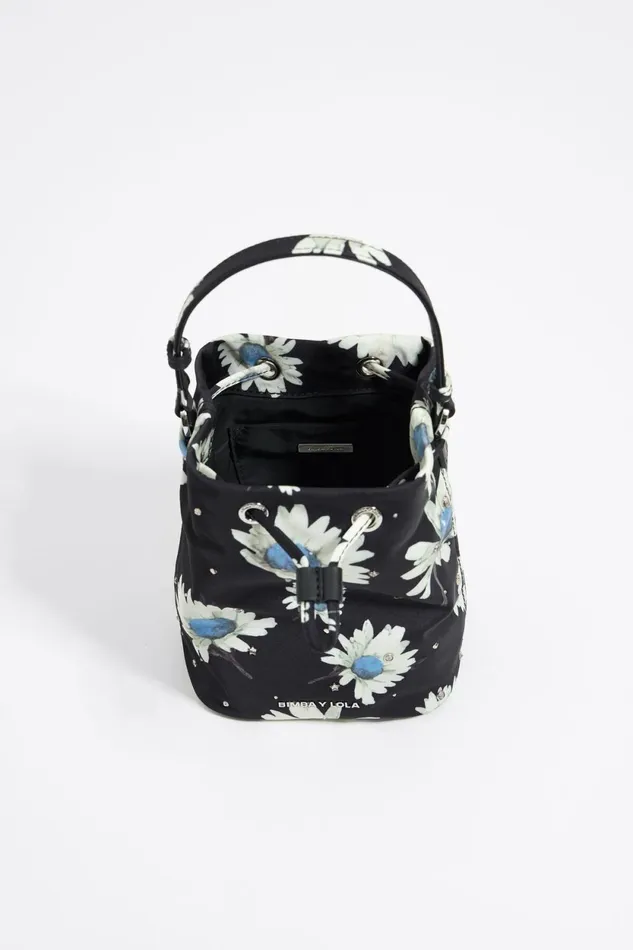 Anthracite Satin Daisy Crystal Bucket Bag Daisy Anthracite Xs Women Bimba Y Lola Mini Bags Anthracite Satin Daisy Crystal Bucket Bag Daisy Anthracite Xs Women Bimba Y Lola Mini Bags