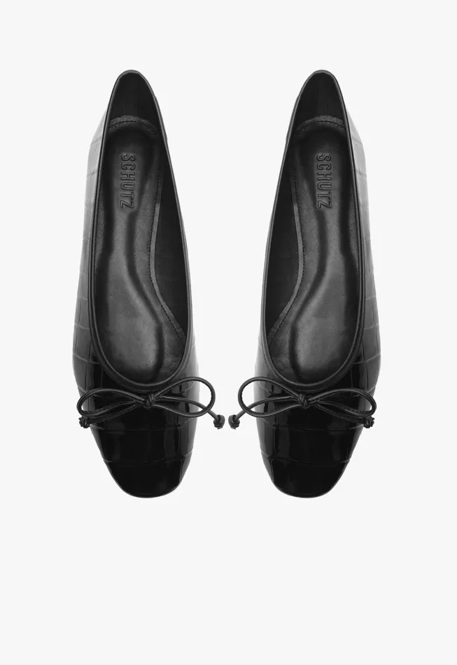 Arissa Ballet Flat Black Women Schutz Shoes Ballerinas