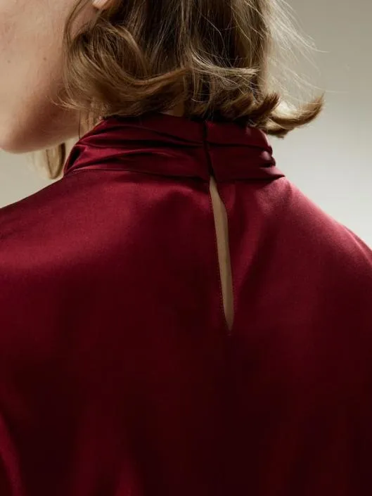 Asymmetrical Embellished Pleats Shirt Women Blouses Lilysilk Shirts