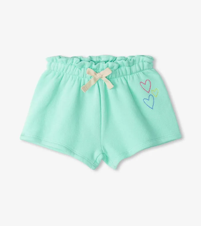 Baby and Toddler Girls Ice Green Paper Bag Shorts Hatley