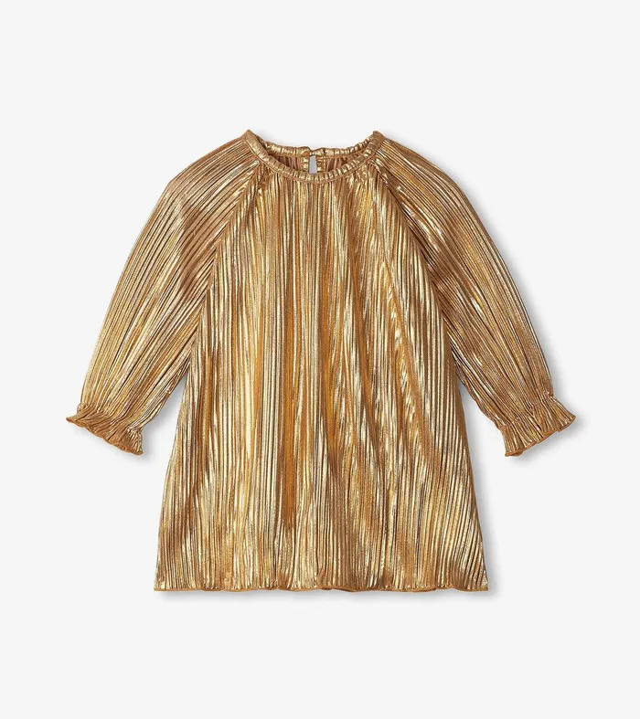 Baby and Toddler Gold Metallic Special Dress Hatley