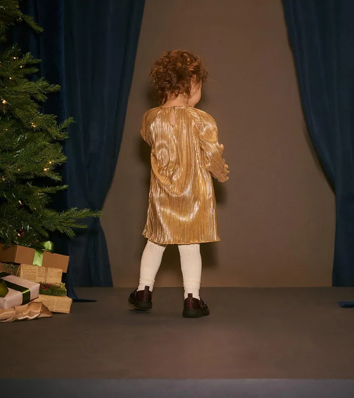 Baby and Toddler Gold Metallic Special Dress Hatley