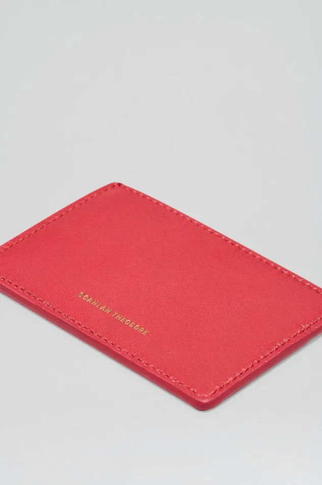 Bags Women Scanlan Theodore FLAT CARD HOLDER Raspberry Bags Women Scanlan Theodore FLAT CARD HOLDER Raspberry