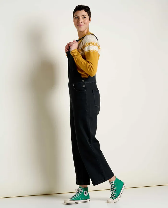Balsam Seeded Denim Overall Washed Black Women8217s Jumpsuits and Overalls ToadandCo