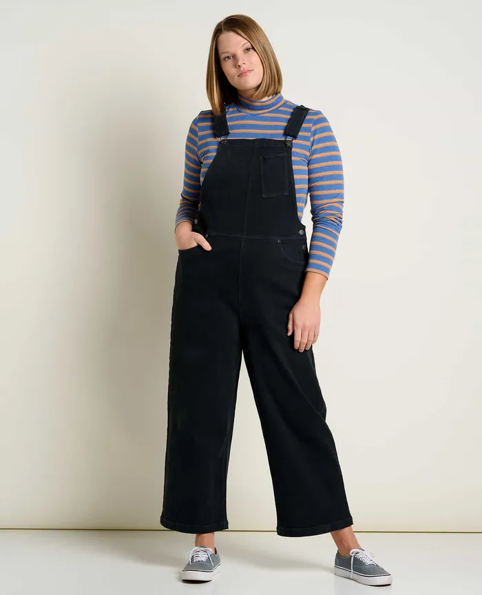 Balsam Seeded Denim Overall Washed Black Women8217s Jumpsuits and Overalls ToadandCo
