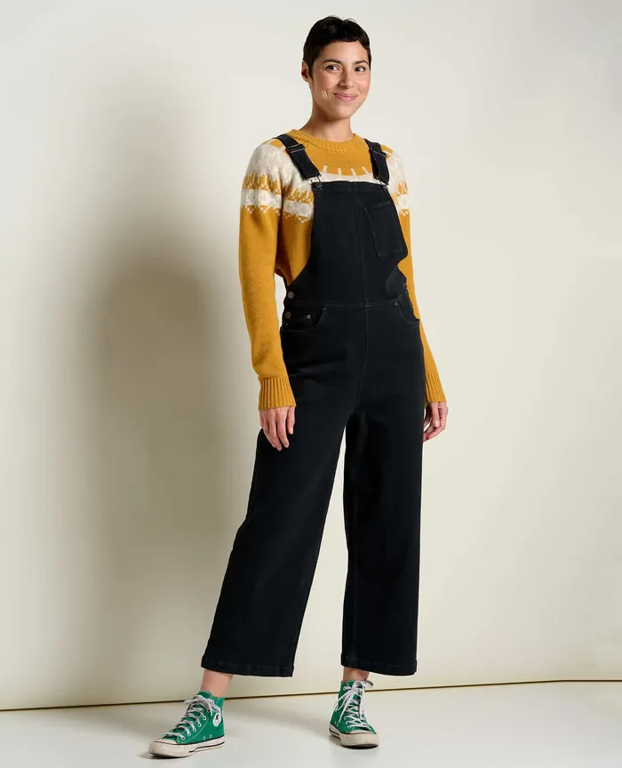 Balsam Seeded Denim Overall Washed Black Women8217s Jumpsuits and Overalls ToadandCo