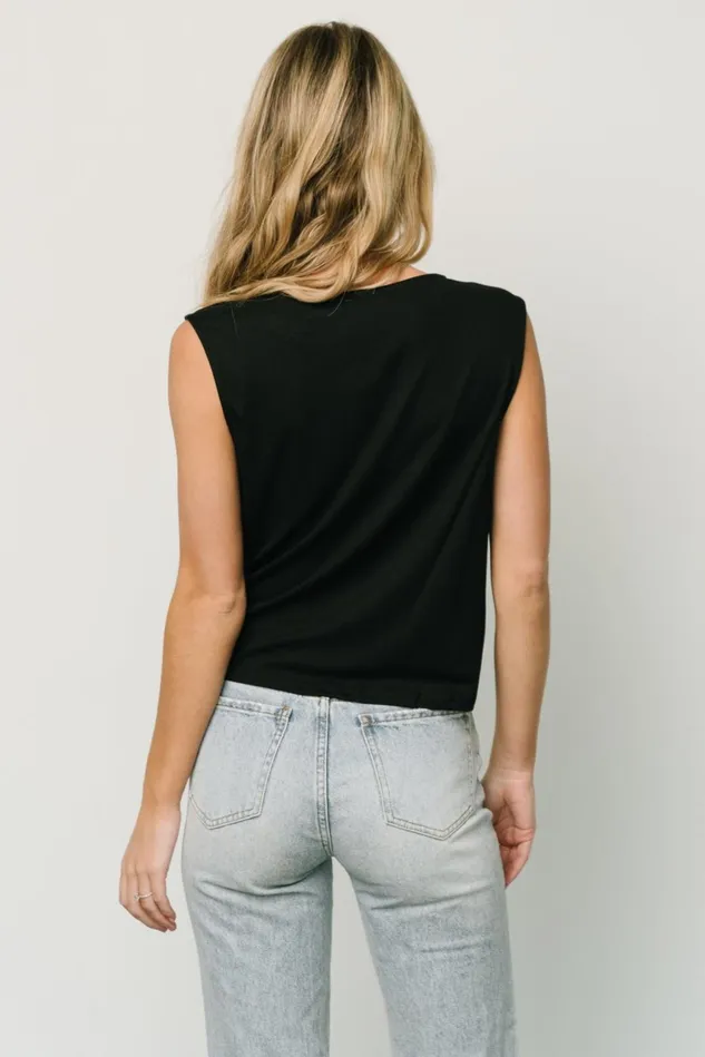 Baltic Born Blouses Shirts Women Jia Ruched Tank Top Black Baltic Born Blouses Shirts Women Jia Ruched Tank Top Black