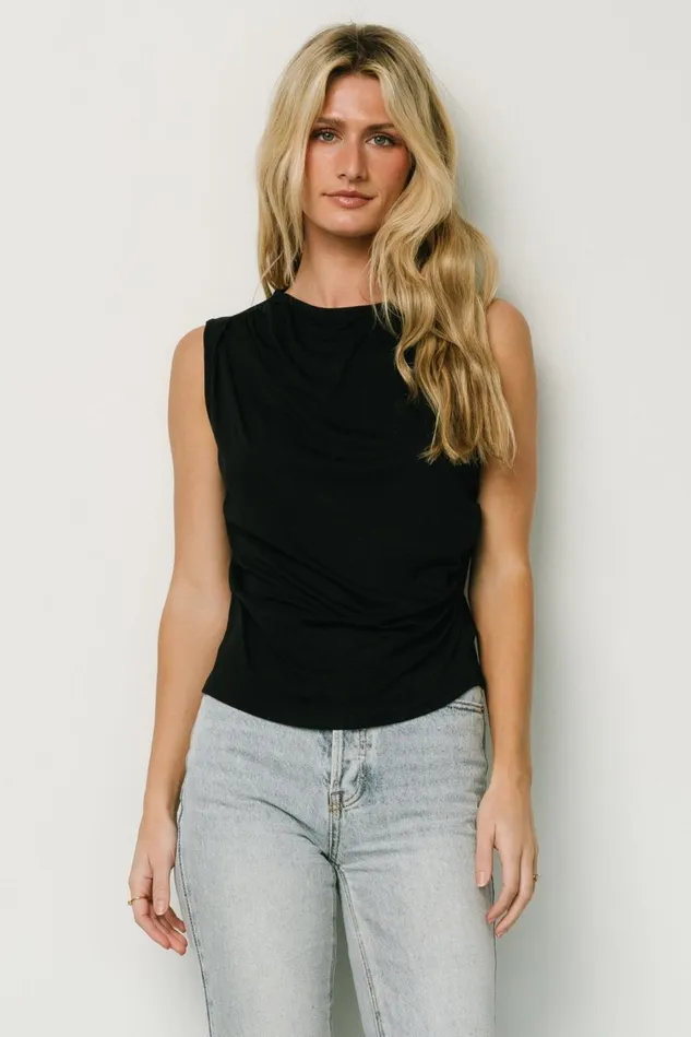 Baltic Born Blouses Shirts Women Jia Ruched Tank Top Black Baltic Born Blouses Shirts Women Jia Ruched Tank Top Black