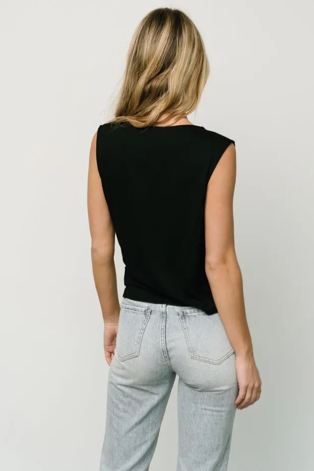 Baltic Born Blouses Shirts Women Jia Ruched Tank Top Black Baltic Born Blouses Shirts Women Jia Ruched Tank Top Black