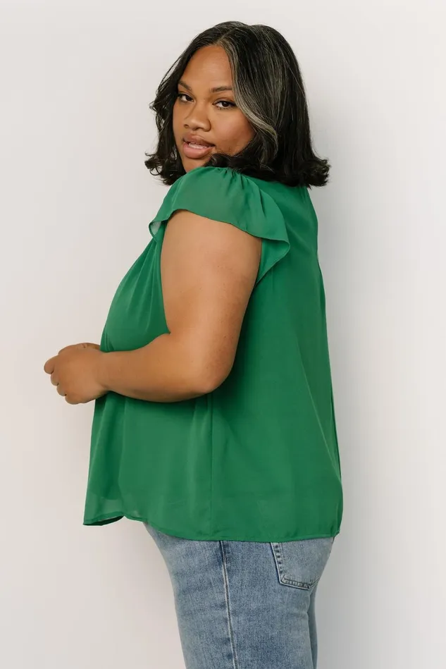 Baltic Born Blouses Shirts Women Leah Mock Neck Top Green Baltic Born Blouses Shirts Women Leah Mock Neck Top Green