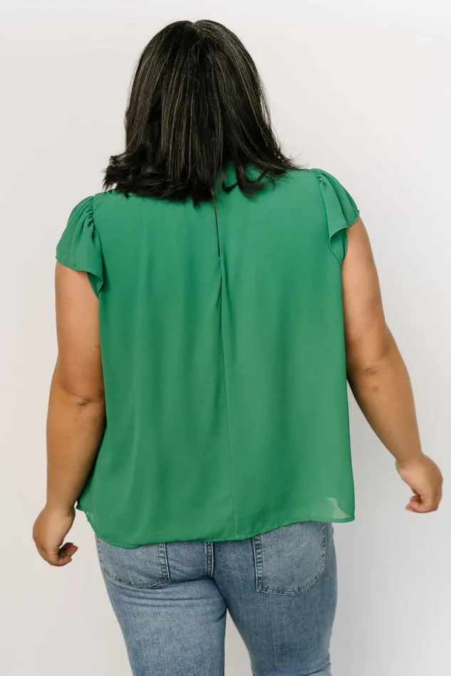 Baltic Born Blouses Shirts Women Leah Mock Neck Top Green Baltic Born Blouses Shirts Women Leah Mock Neck Top Green