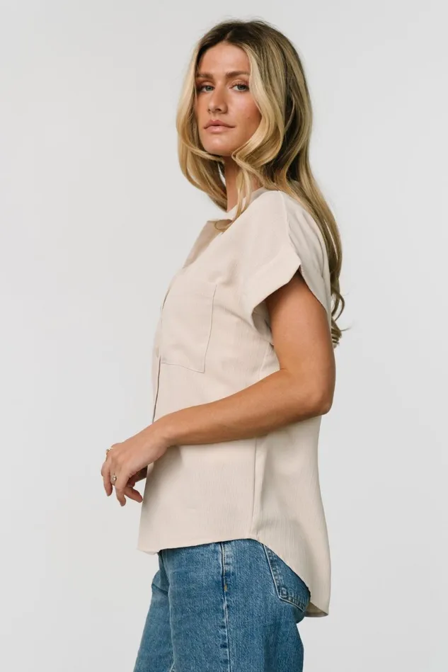 Baltic Born Blouses Shirts Women Shaylee Button Up Top Natural Baltic Born Blouses Shirts Women Shaylee Button Up Top Natural