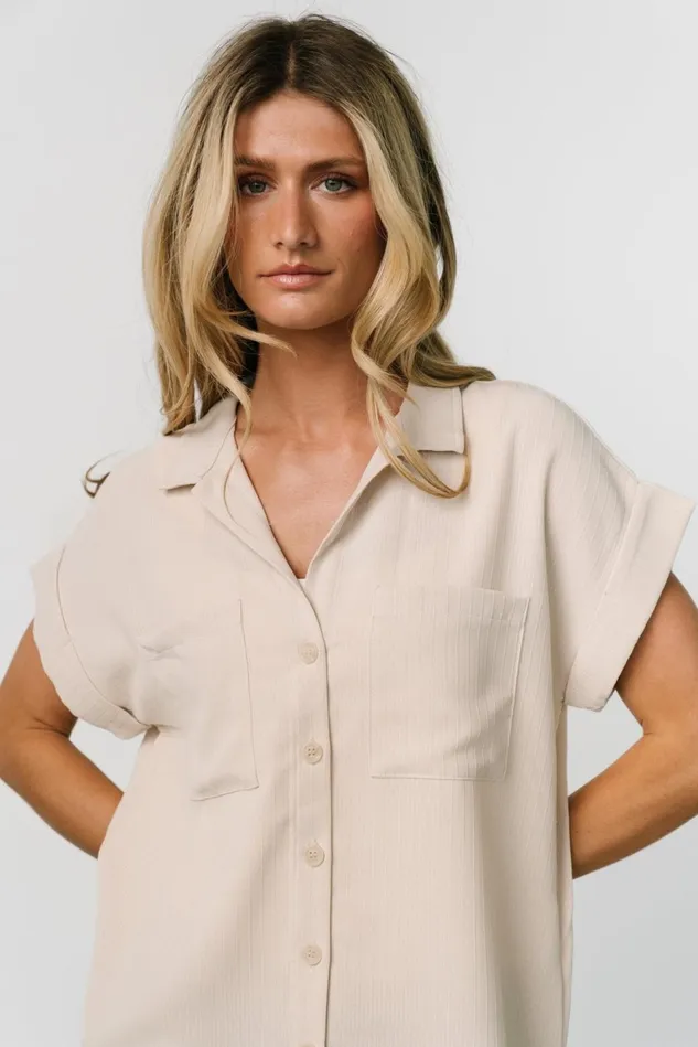 Baltic Born Blouses Shirts Women Shaylee Button Up Top Natural Baltic Born Blouses Shirts Women Shaylee Button Up Top Natural