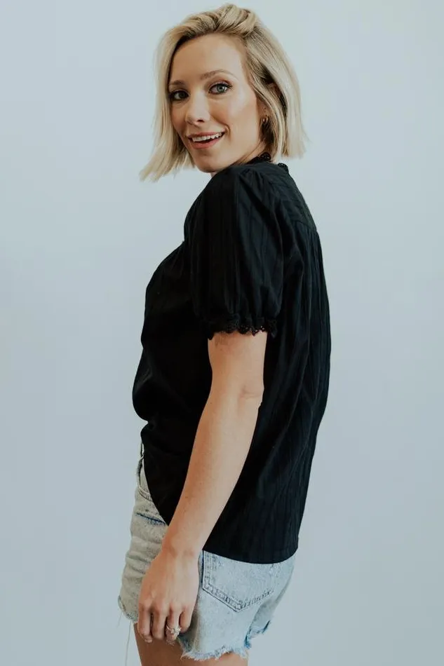Baltic Born Blouses Shirts Women Sloane Button Top Black