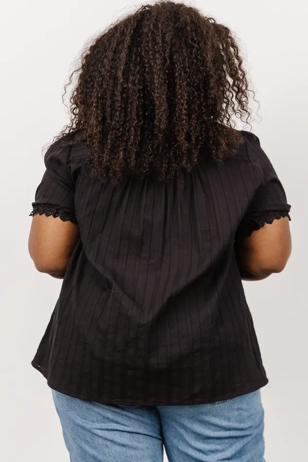 Baltic Born Blouses Shirts Women Sloane Button Top Black