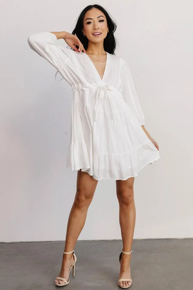 Baltic Born Bridal Women Amelia Boho Mini Dress Off White