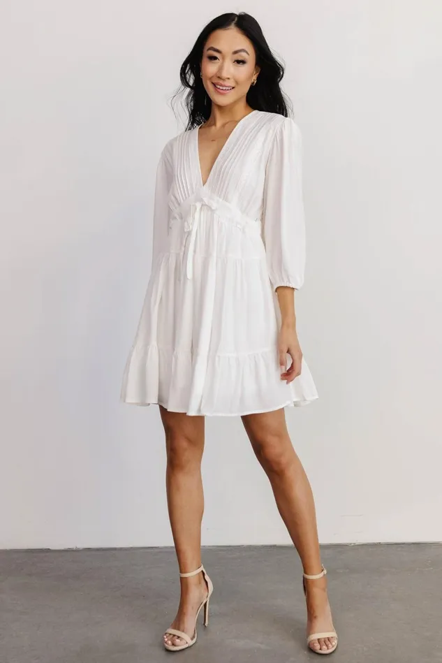 Baltic Born Bridal Women Amelia Boho Mini Dress Off White