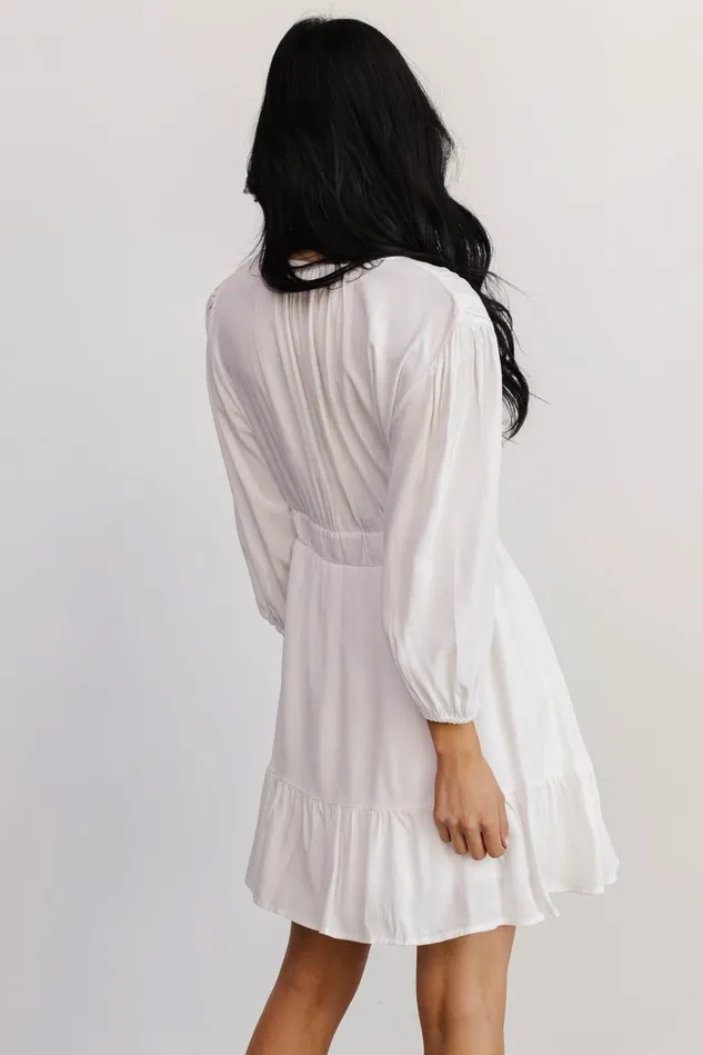 Baltic Born Bridal Women Amelia Boho Mini Dress Off White