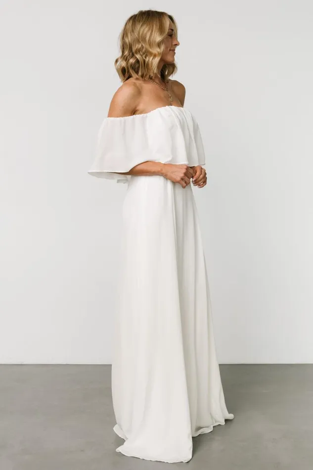 Baltic Born Bridal Women Diana Off Shoulder Maxi Dress Off White Baltic Born Bridal Women Diana Off Shoulder Maxi Dress Off White