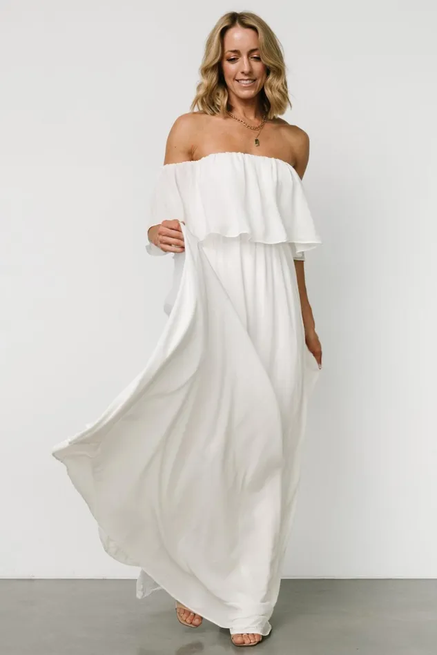 Baltic Born Bridal Women Diana Off Shoulder Maxi Dress Off White Baltic Born Bridal Women Diana Off Shoulder Maxi Dress Off White