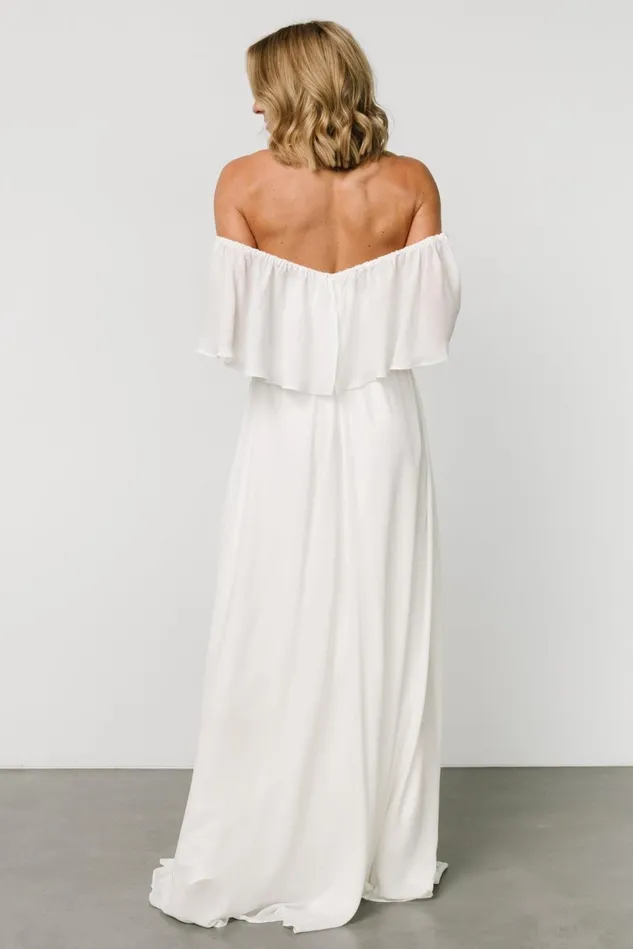 Baltic Born Bridal Women Diana Off Shoulder Maxi Dress Off White Baltic Born Bridal Women Diana Off Shoulder Maxi Dress Off White