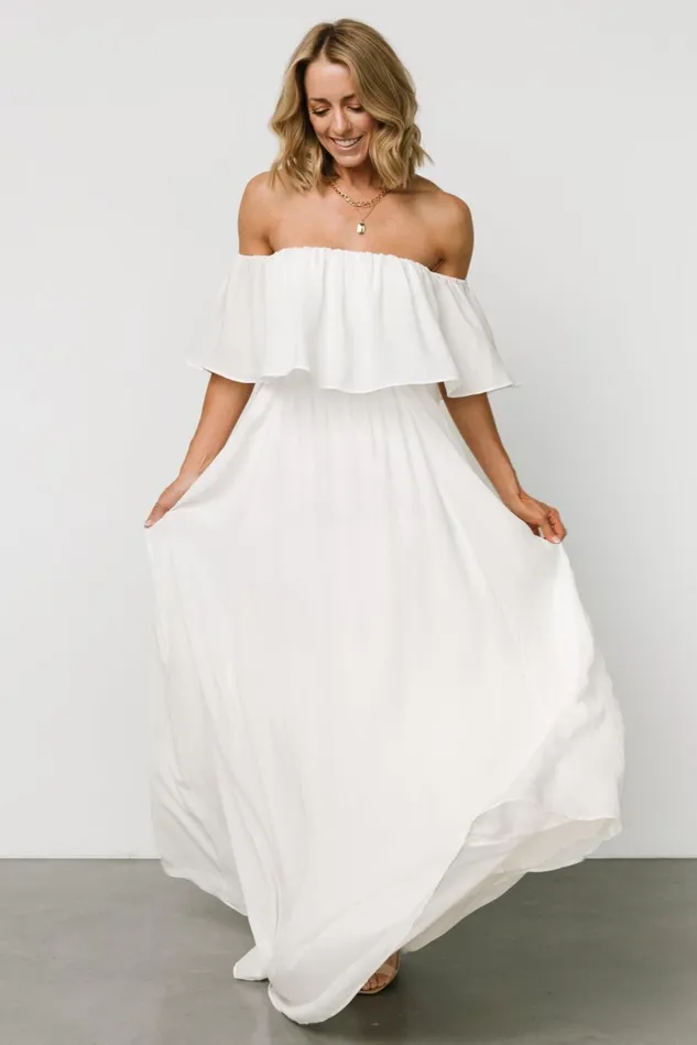 Baltic Born Bridal Women Diana Off Shoulder Maxi Dress Off White Baltic Born Bridal Women Diana Off Shoulder Maxi Dress Off White