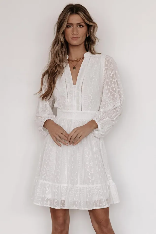 Baltic Born Bridal Women Harmony Embossed Dress Off White Baltic Born Bridal Women Harmony Embossed Dress Off White