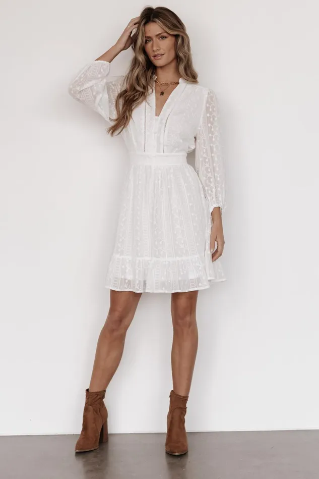 Baltic Born Bridal Women Harmony Embossed Dress Off White Baltic Born Bridal Women Harmony Embossed Dress Off White